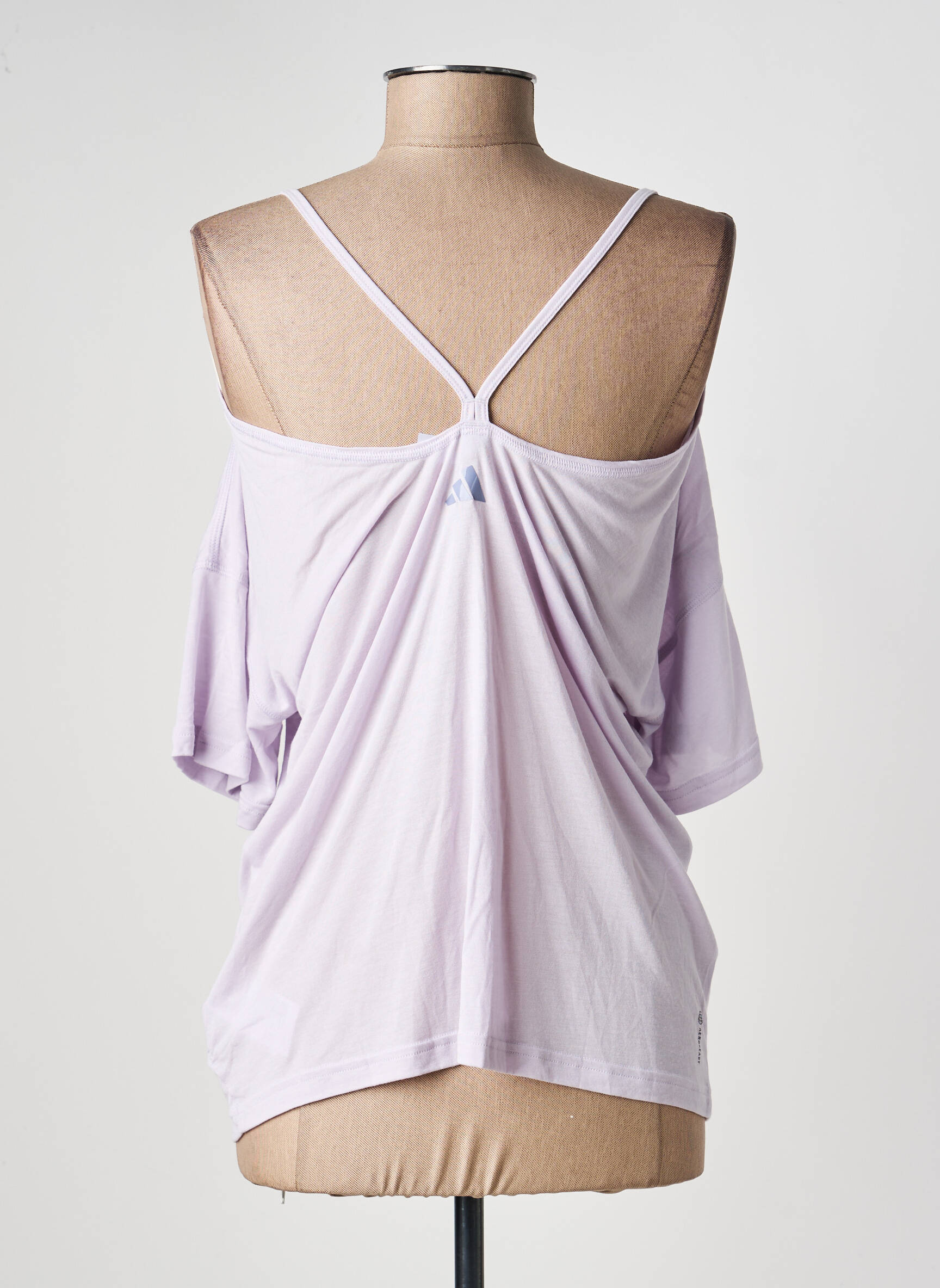 Top manches courtes manches courtes violet ADIDAS femme