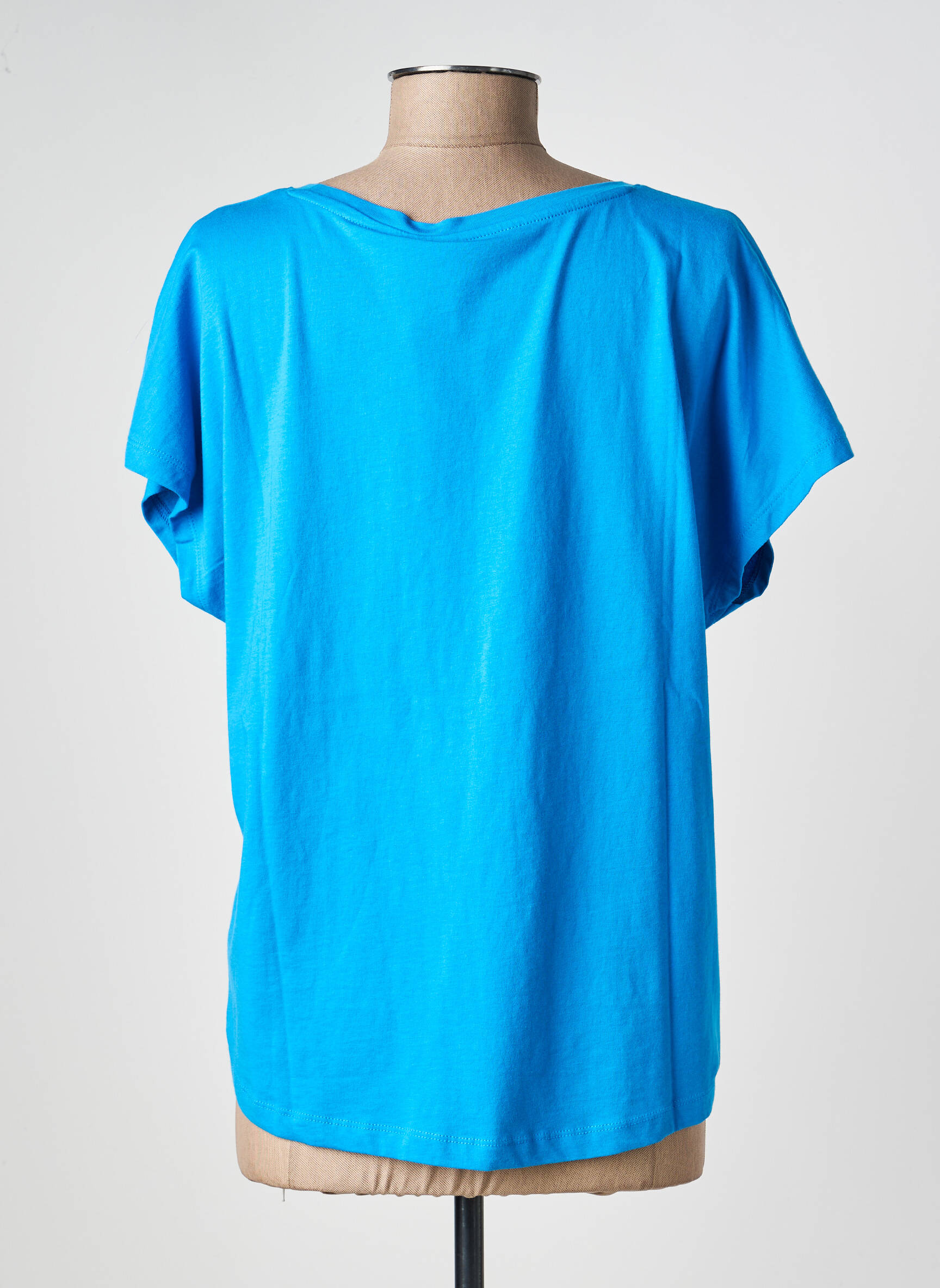 T-shirt sérigraphie floquée manches courtes bleu ONLY femme