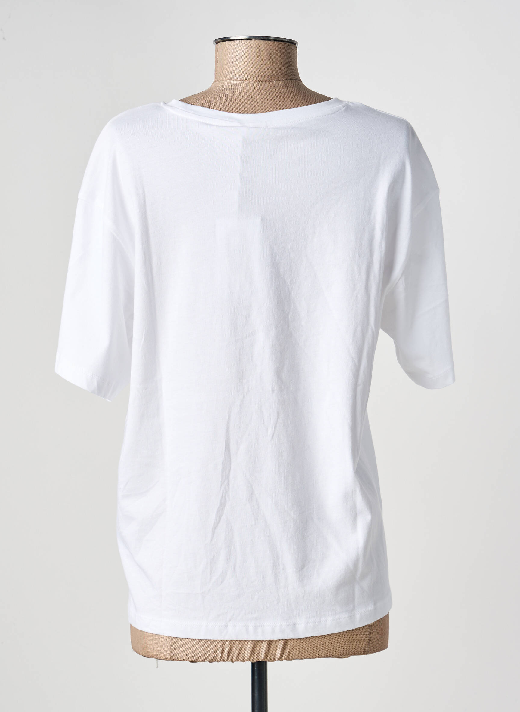 T-shirt sérigraphie floquée manches courtes blanc ONLY femme