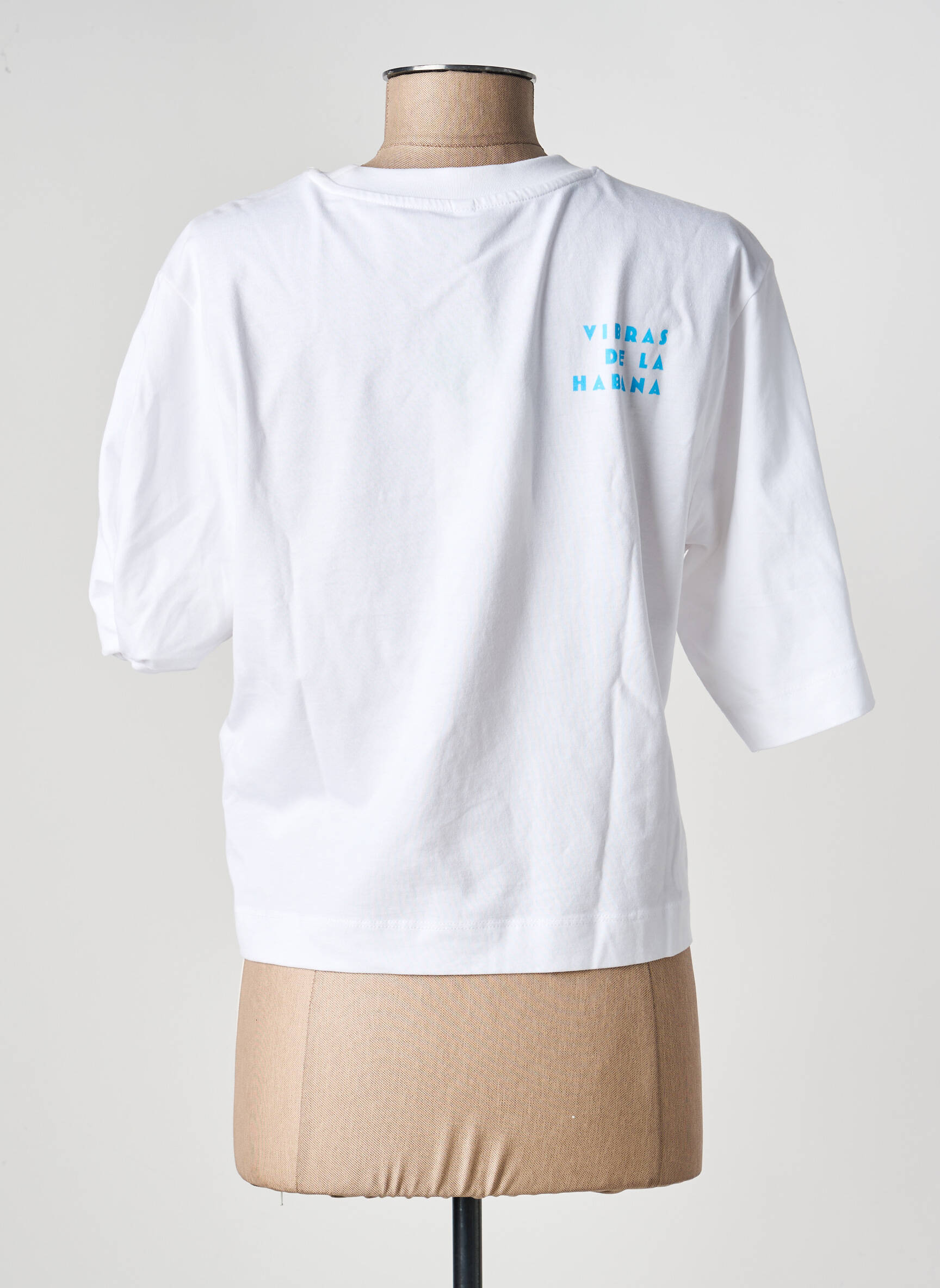 T-shirt sérigraphie floquée manches courtes blanc ONLY femme