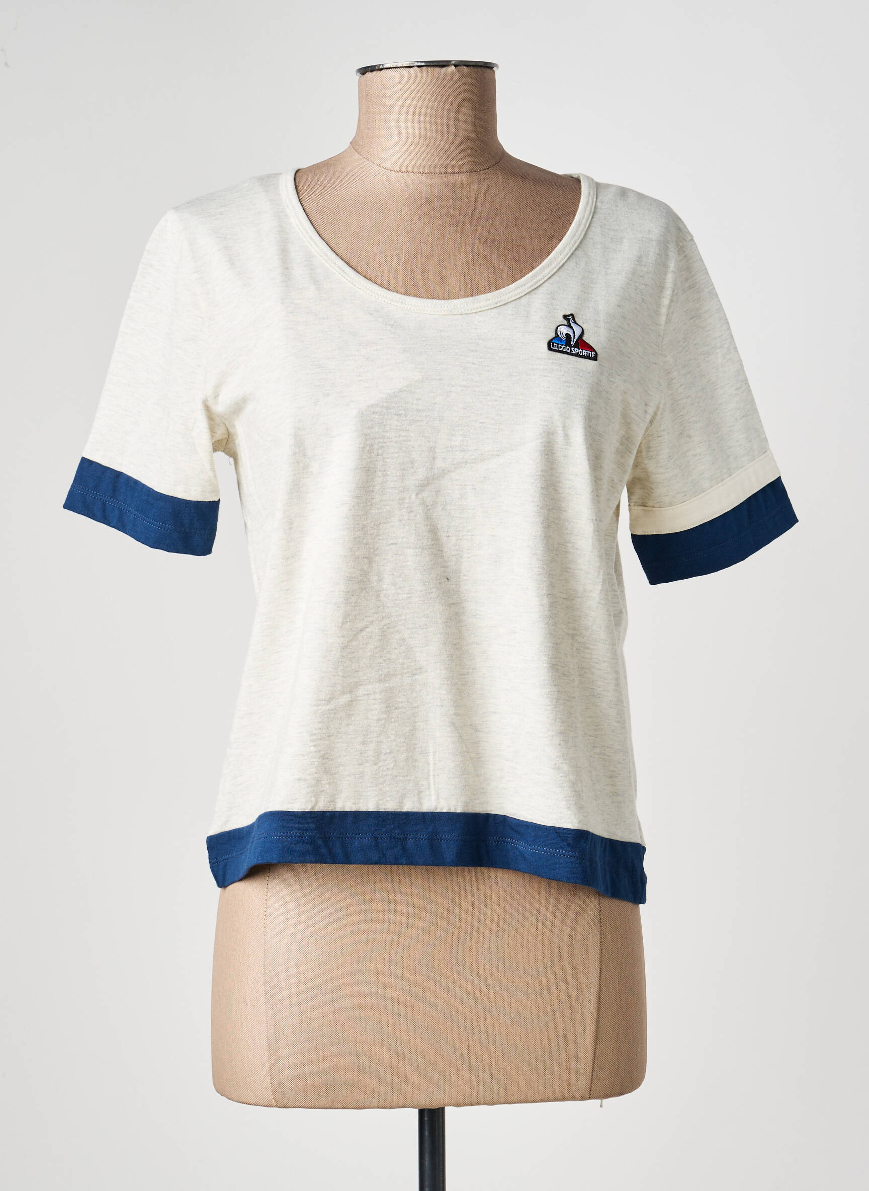 T-shirt coupe droite manches courtes beige LE COQ SPORTIF femme