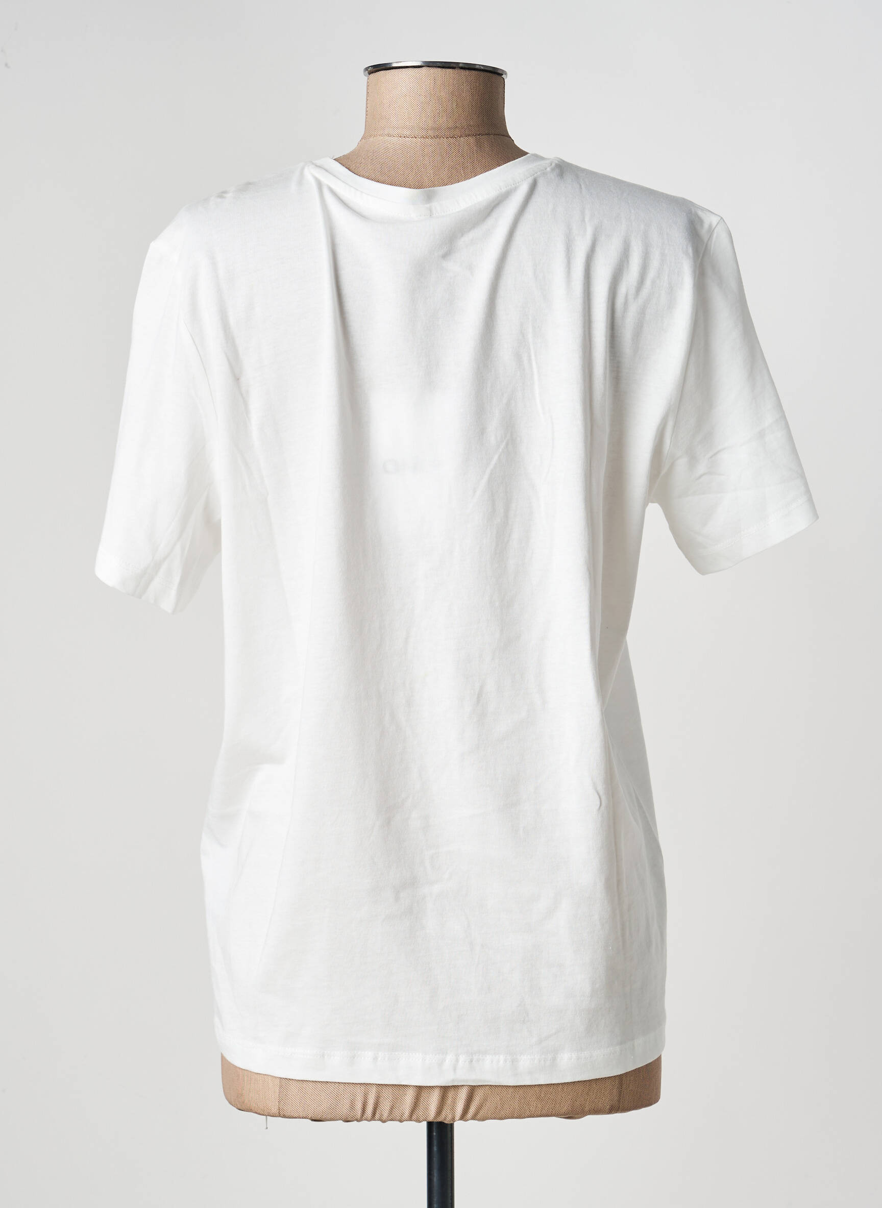 T-shirt coupe droite manches courtes blanc ONLY femme