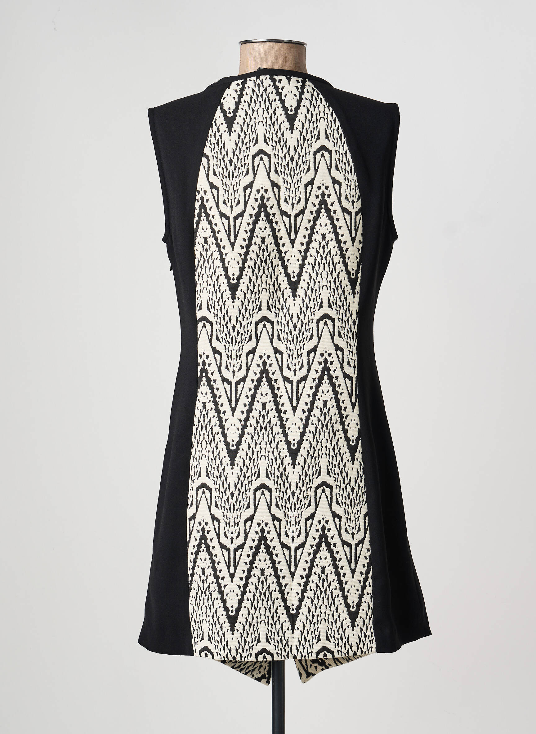 Robe courte manches courtes manches courtes noir DESIGUAL femme