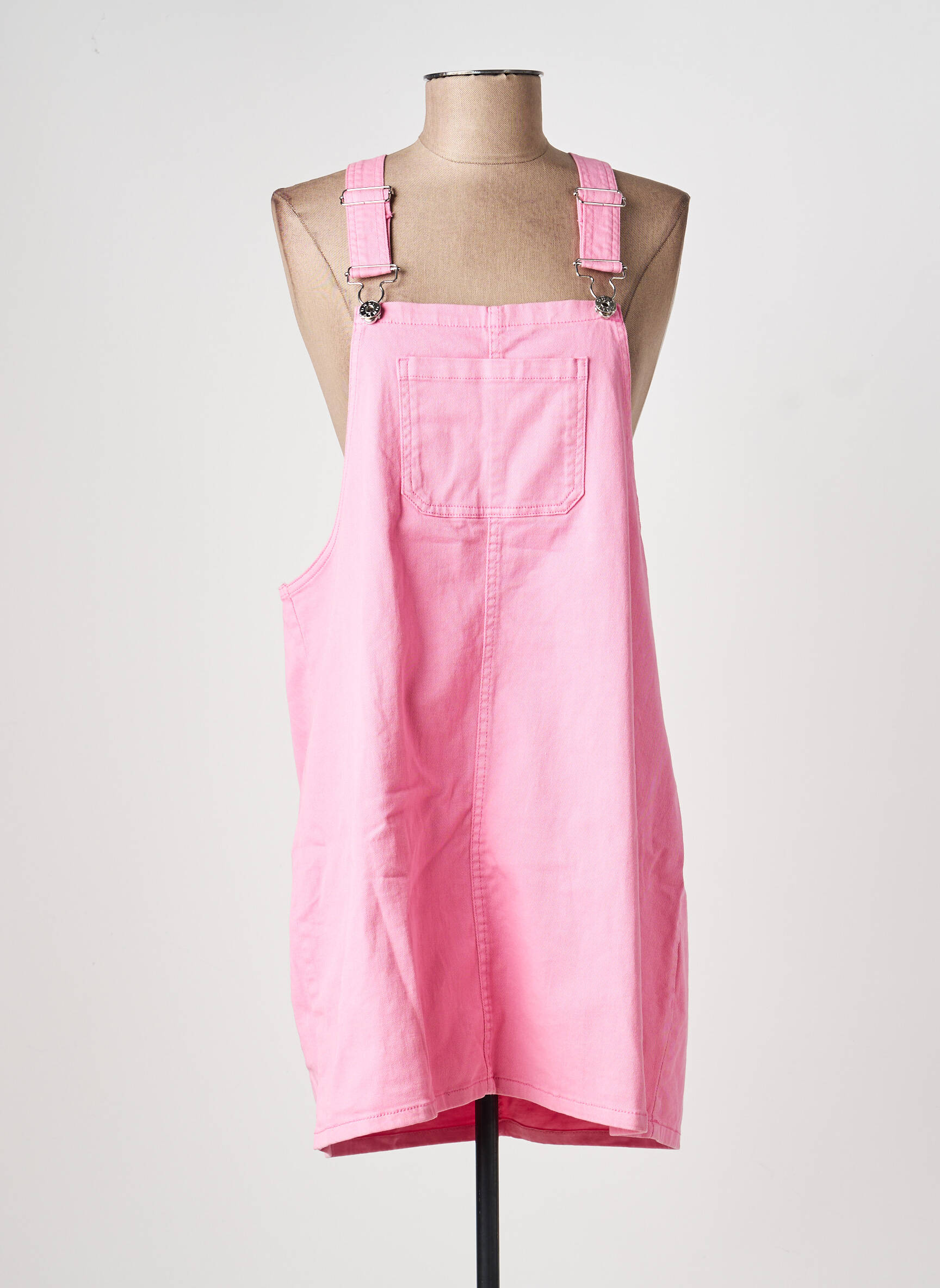 Robe mi-longue fines bretelles rose ONLY femme