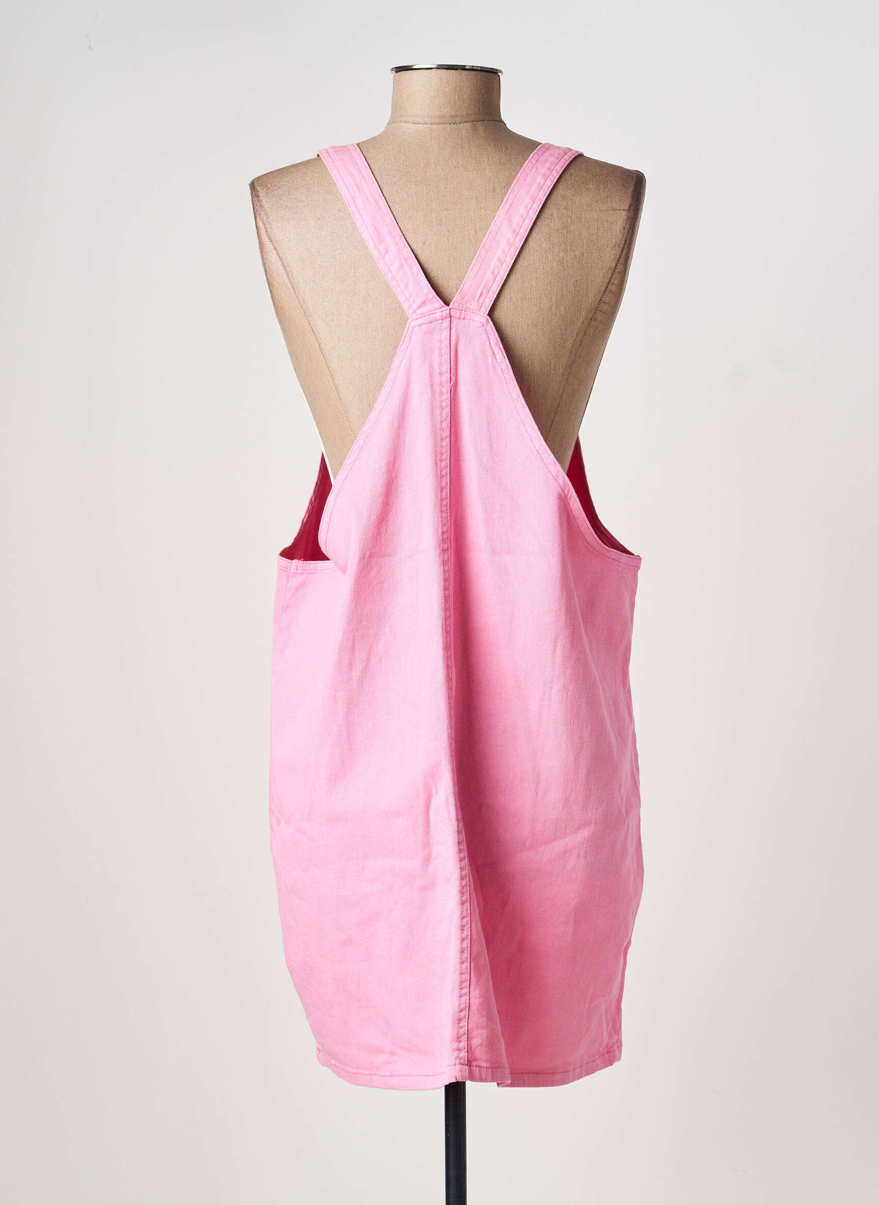 Robe mi-longue fines bretelles rose ONLY femme