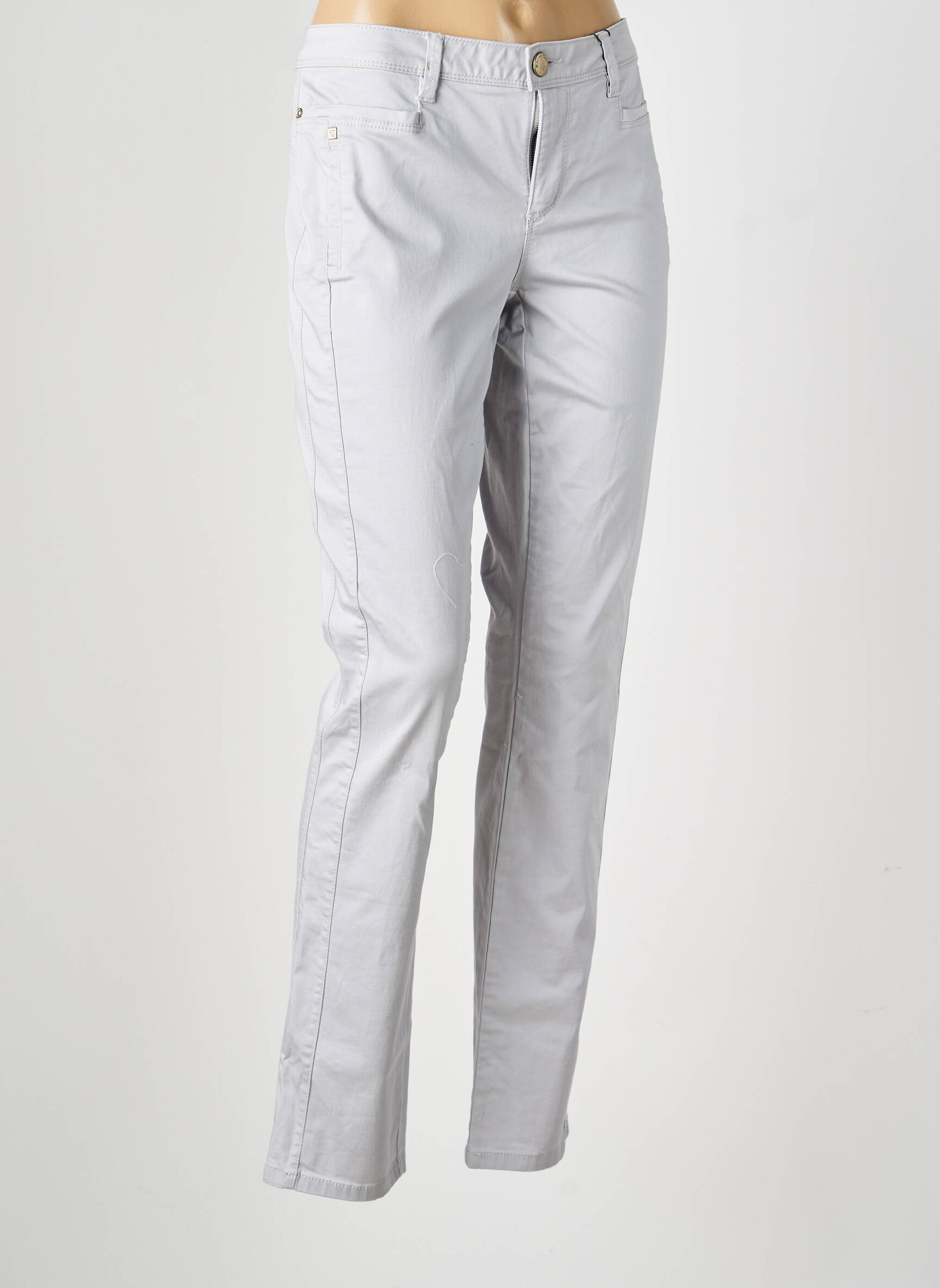 Pantalon droit stretch taille normale gris STREET ONE femme