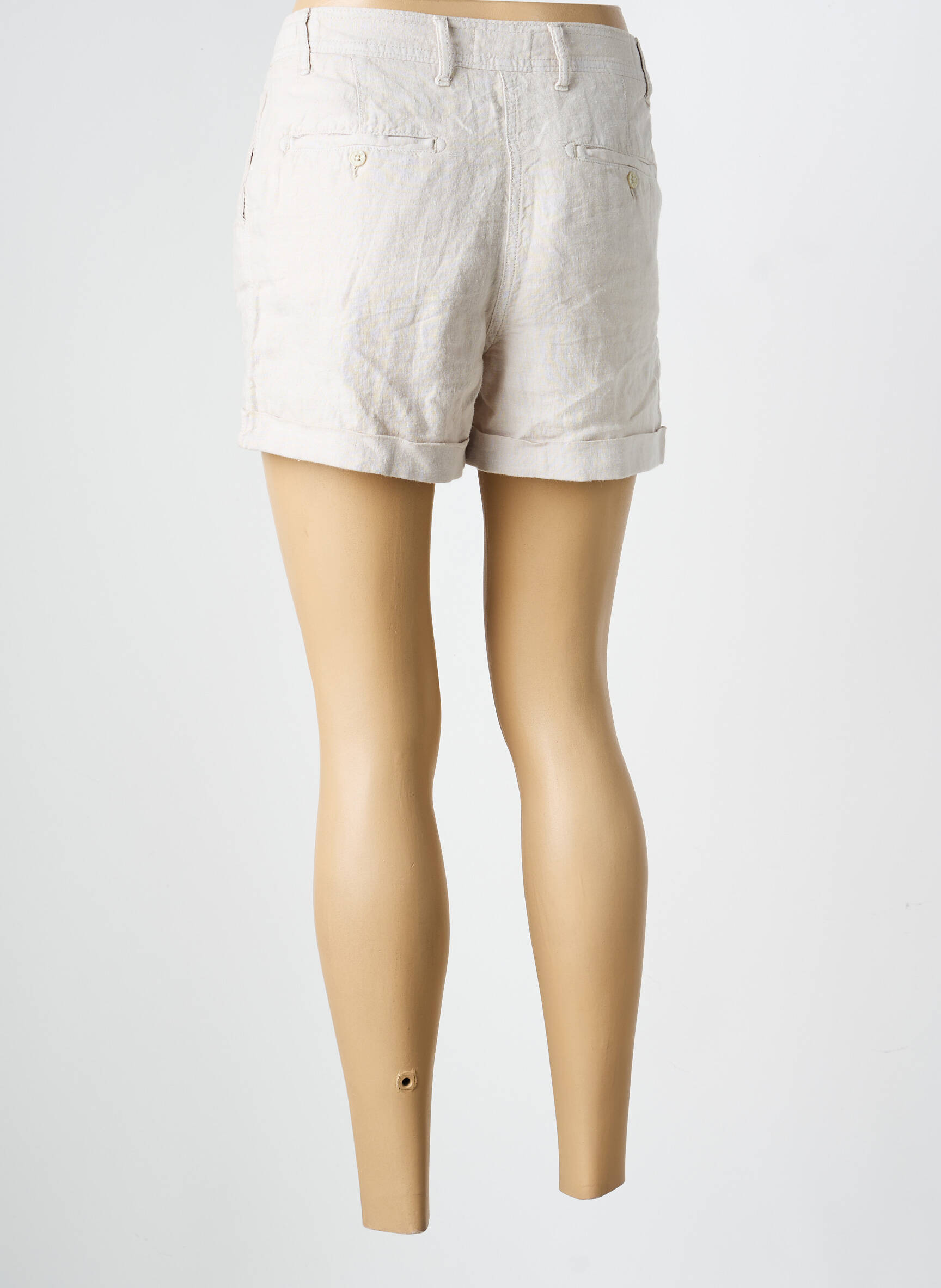 Short fermeture zippée sous rabat boutonné taille normale gris SUPER DRY femme