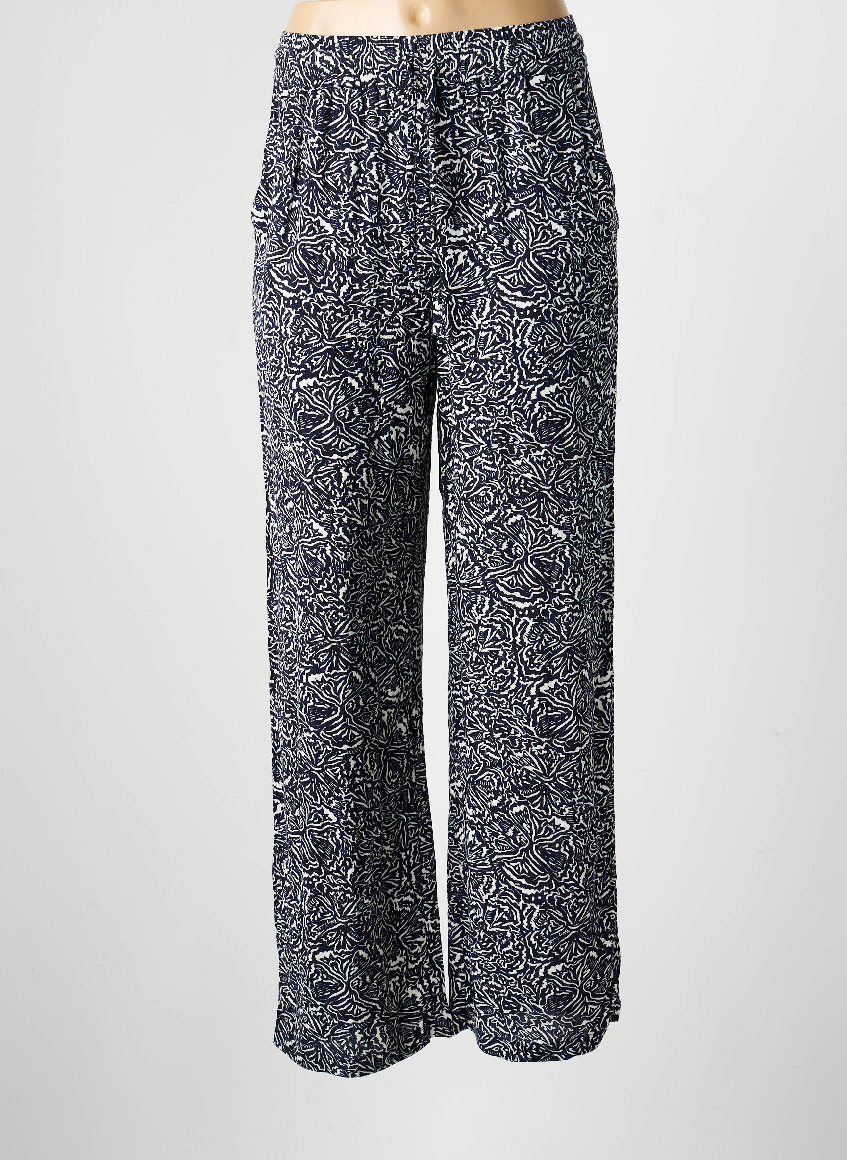 Pantalon droit taille élastique taille normale bleu TEDDY SMITH femme