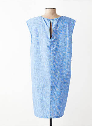 Robe courte coupe fluide manches courtes bleu BLEND SHE femme