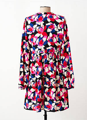 Robe courte coupe évasée manches longues rose ONLY femme