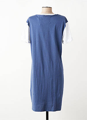 Robe mi-longue manches courtes manches courtes bleu SUPERDRY femme