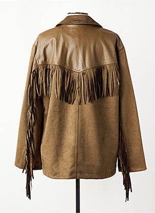 Veste casual tissage suedine marron ONLY femme