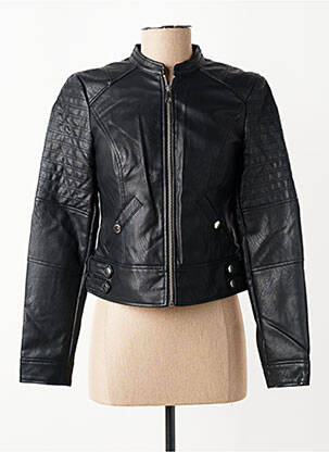 Veste simili cuir coupe cintrée noir VERO MODA femme