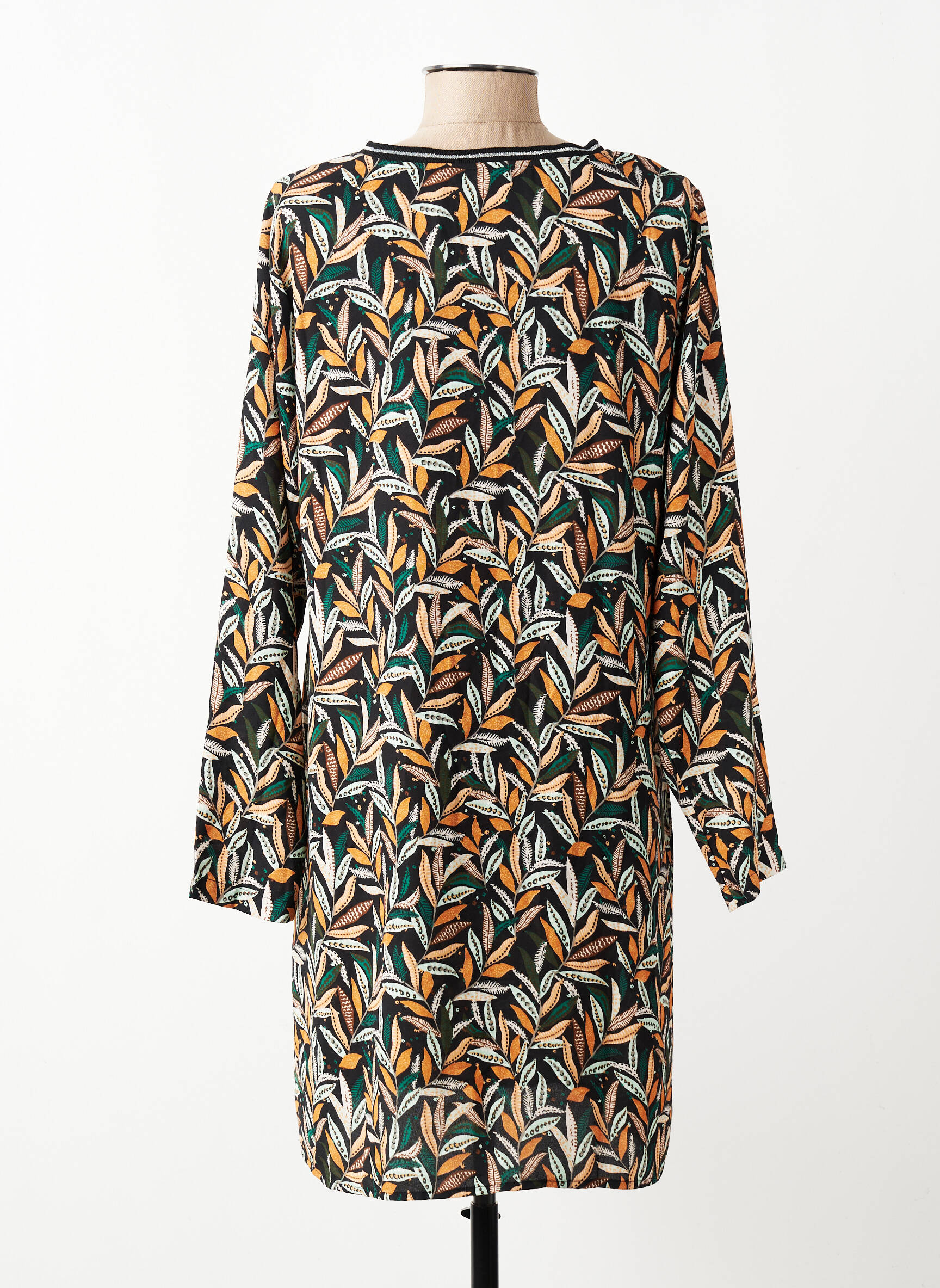 Robe courte coupe fluide manches longues noir ONLY femme