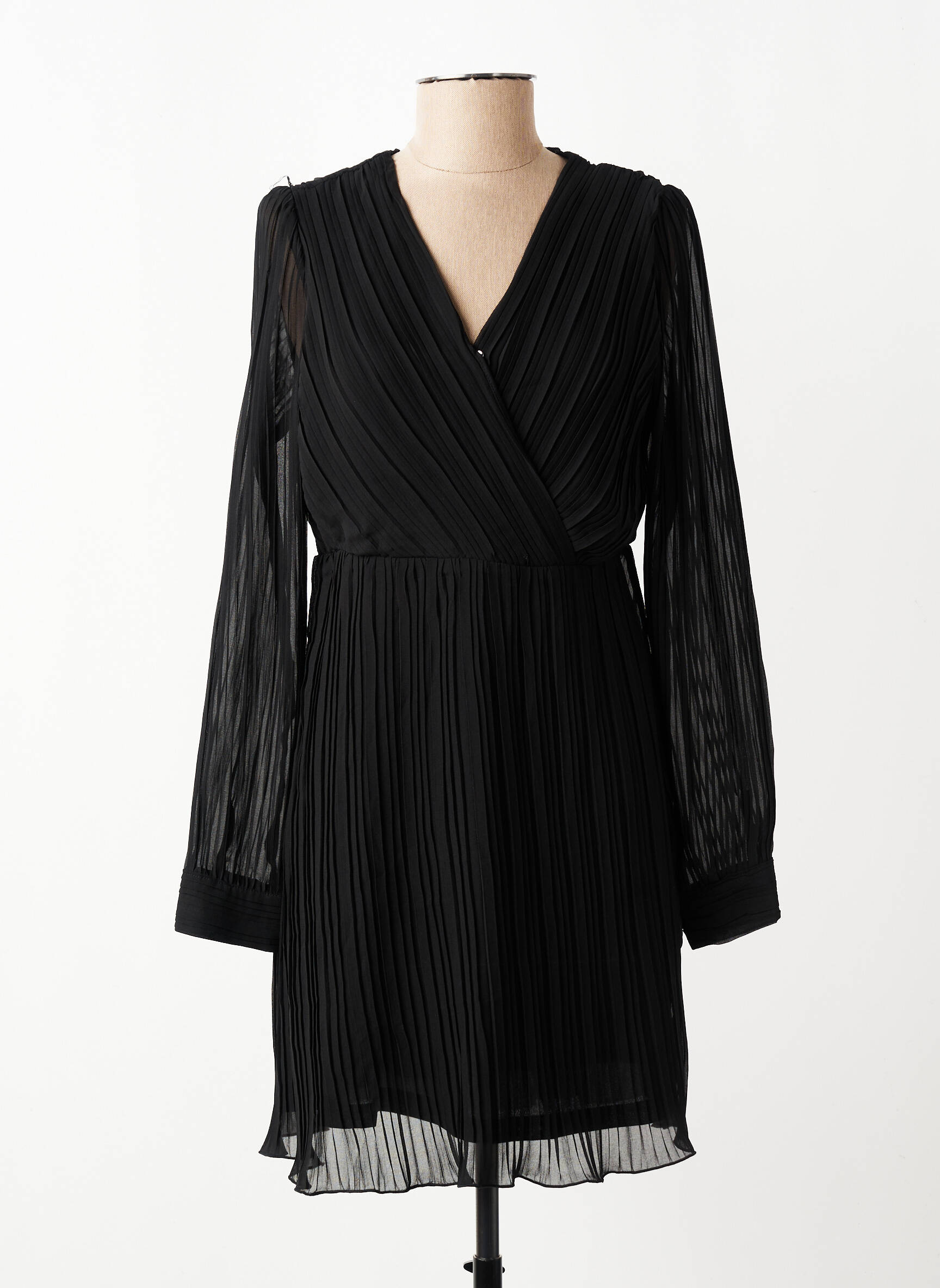 Robe courte manches longues manches longues noir ONLY femme