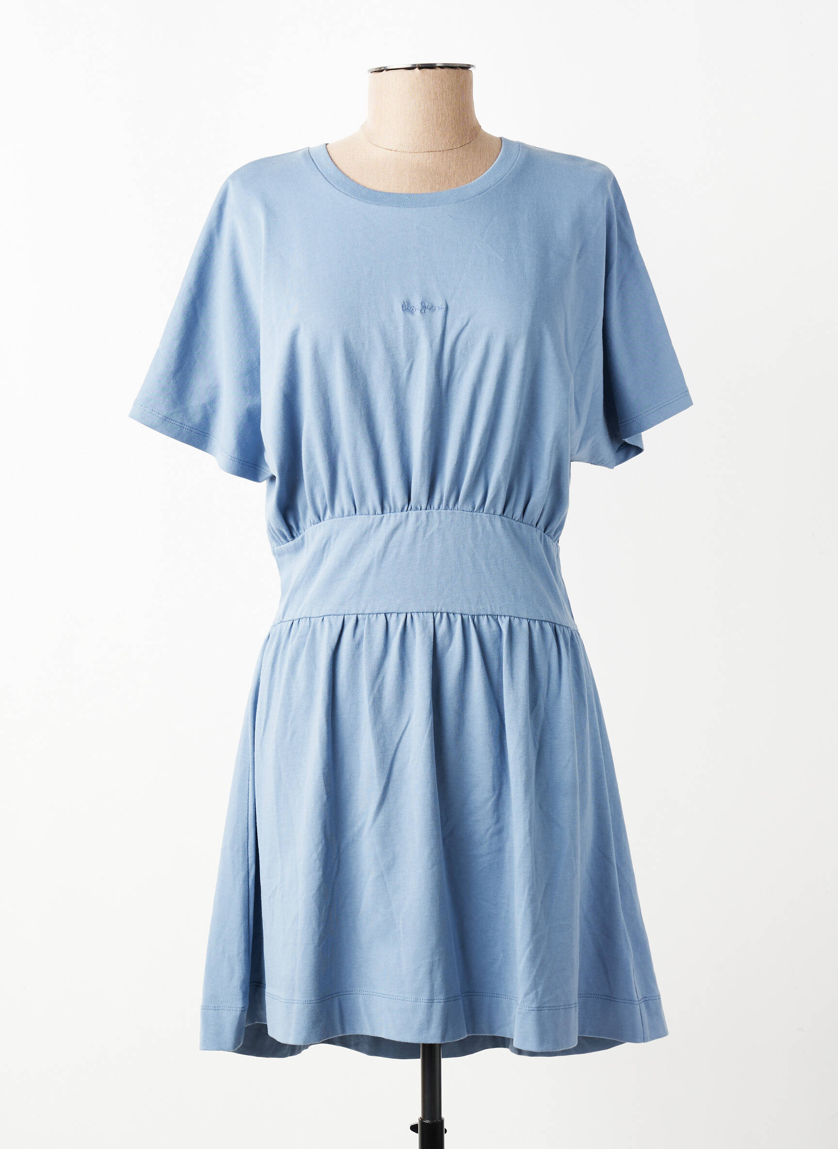 Robe courte manches courtes manches courtes bleu PEPE JEANS femme