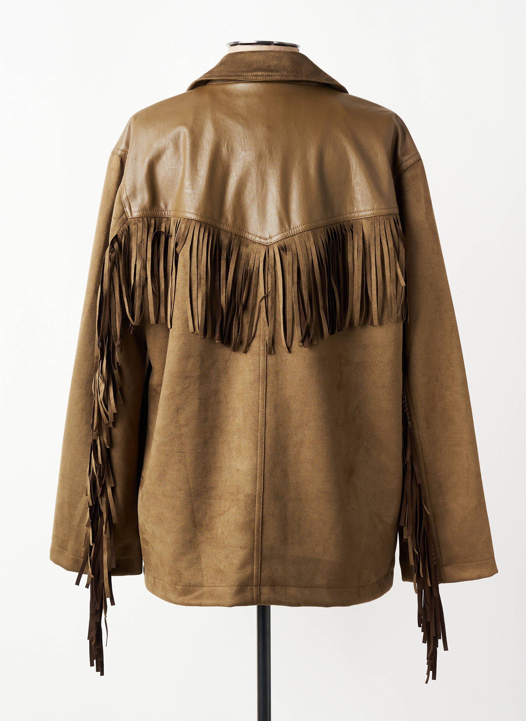 Veste casual tissage suedine marron ONLY femme