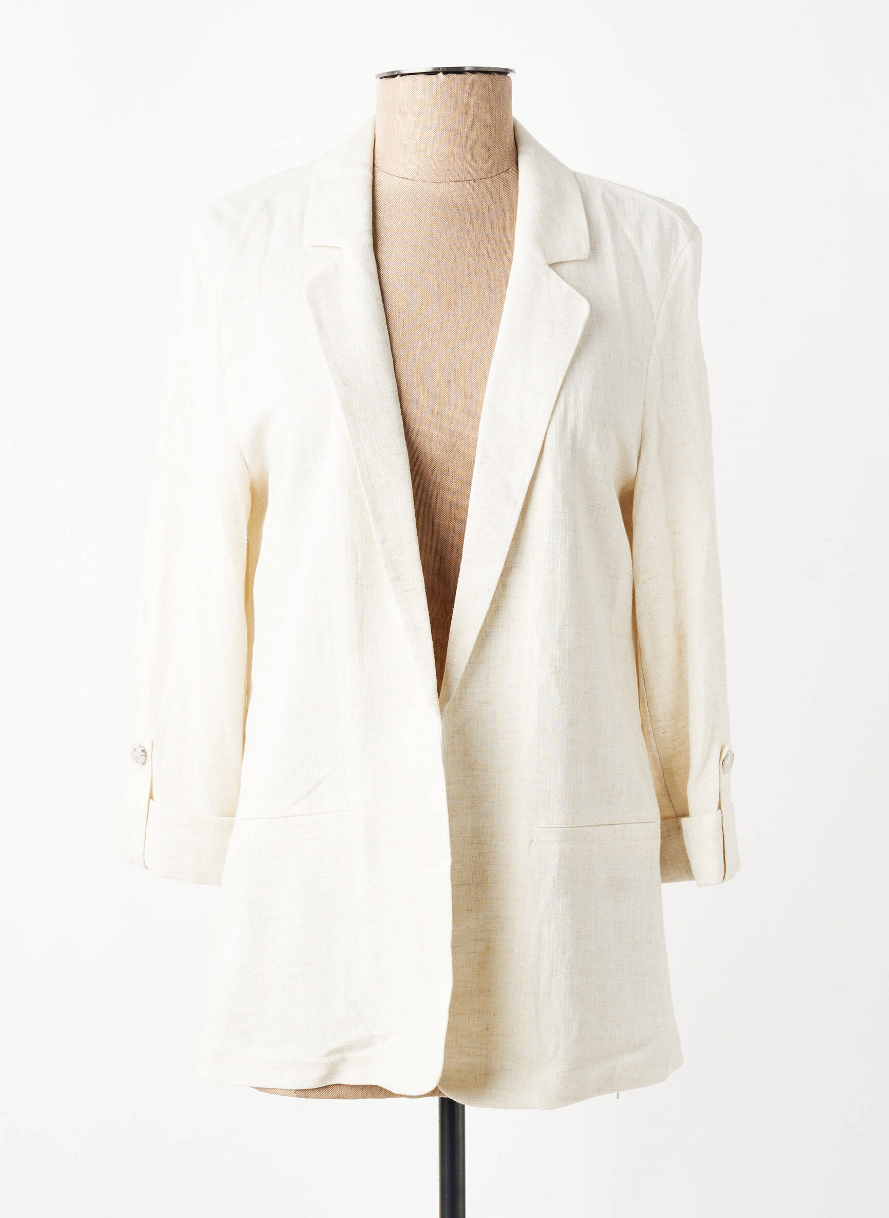 Blazer coupe cintrée beige ONLY femme