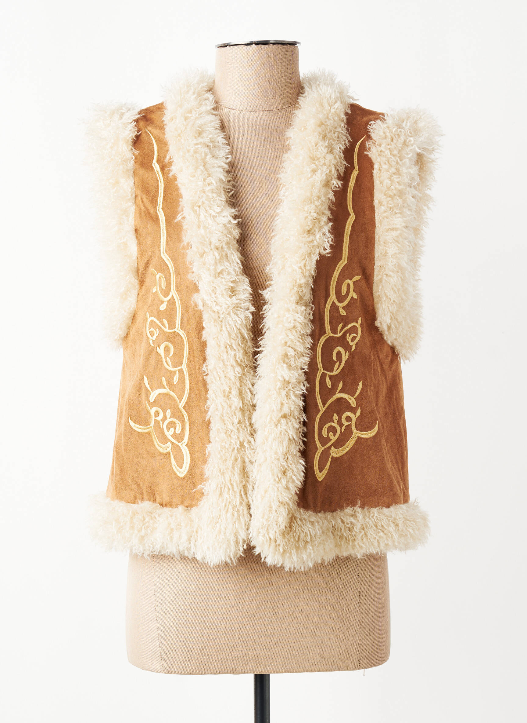 Gilet sans manche coupe droite beige ONLY femme