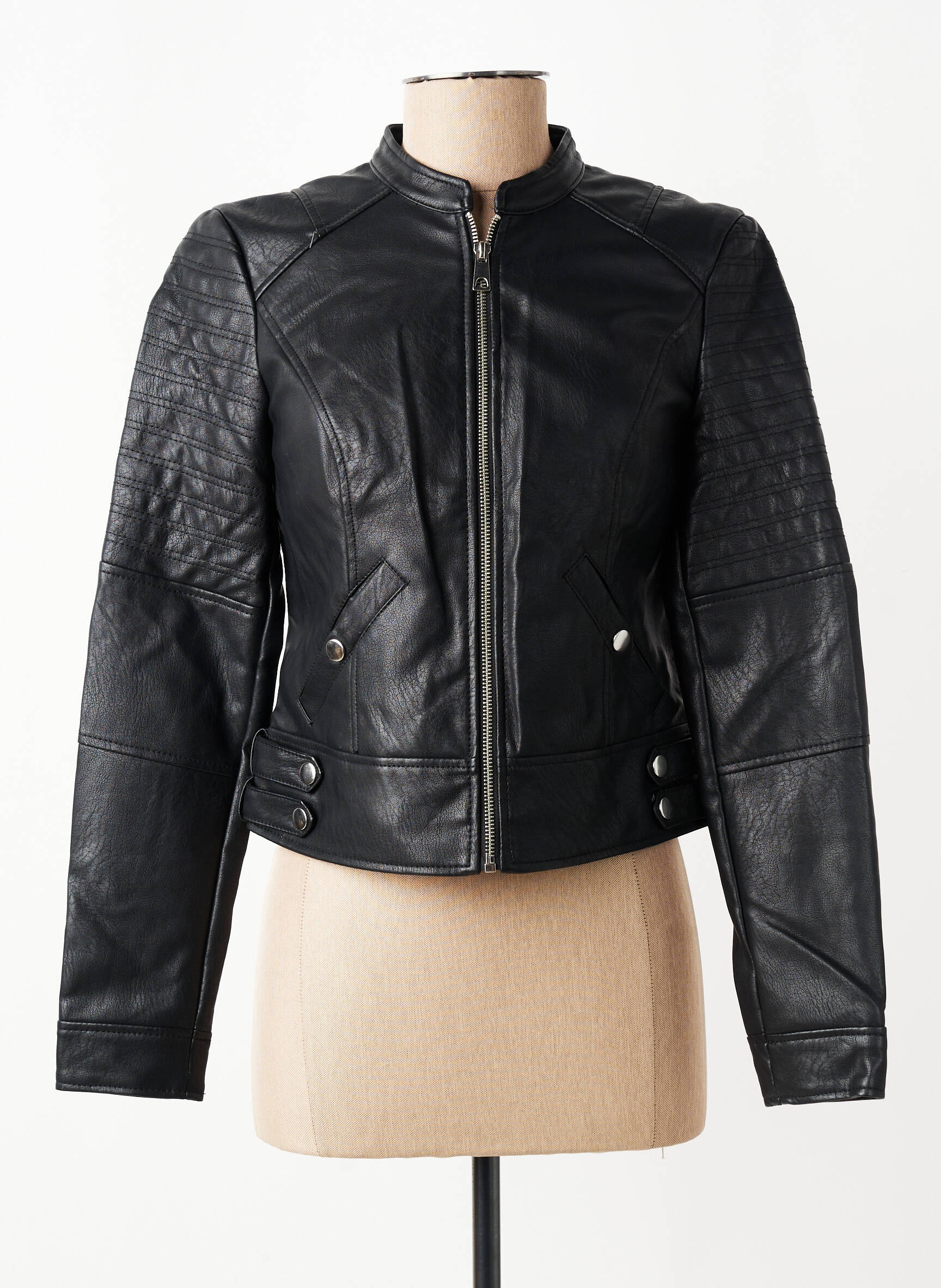 Veste simili cuir coupe cintrée noir VERO MODA femme