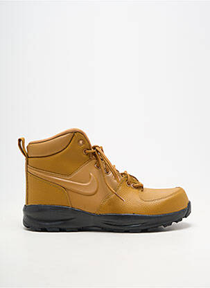 Baskets matière lisse bout rond marron NIKE homme