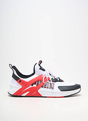 Baskets matière lisse bout rond blanc PUMA homme