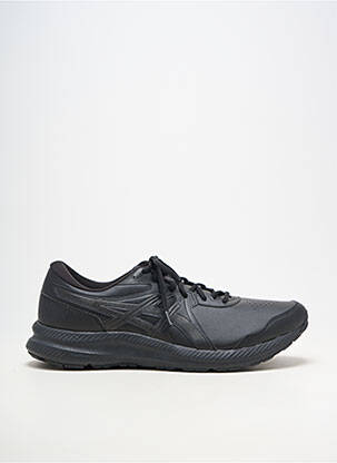 Baskets matière lisse bout rond noir ASICS homme