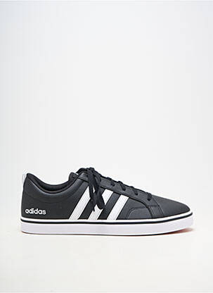 Baskets matière lisse bout rond noir ADIDAS homme