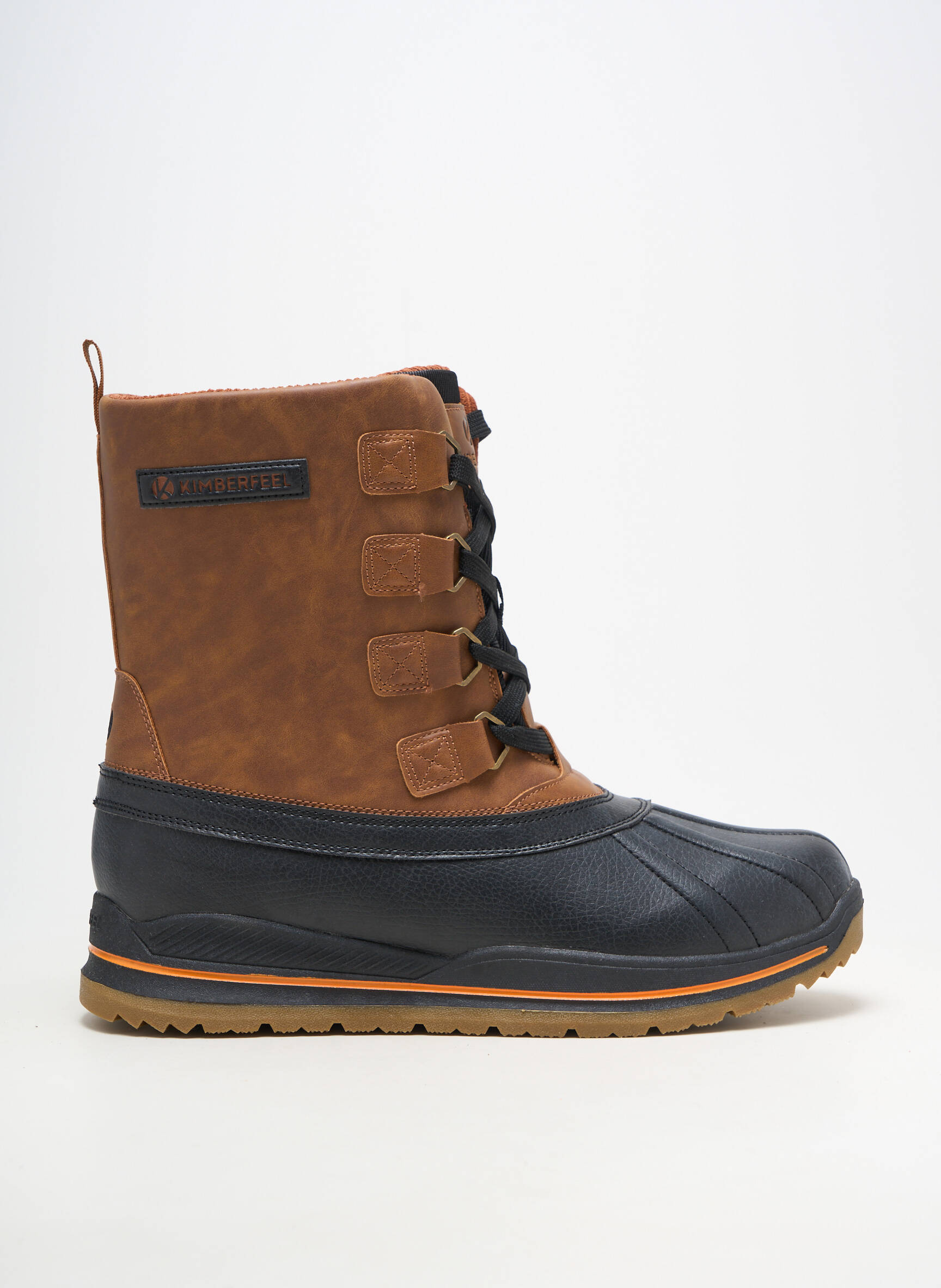 Bottes bout rond bout rond marron KIMBERFEEL homme