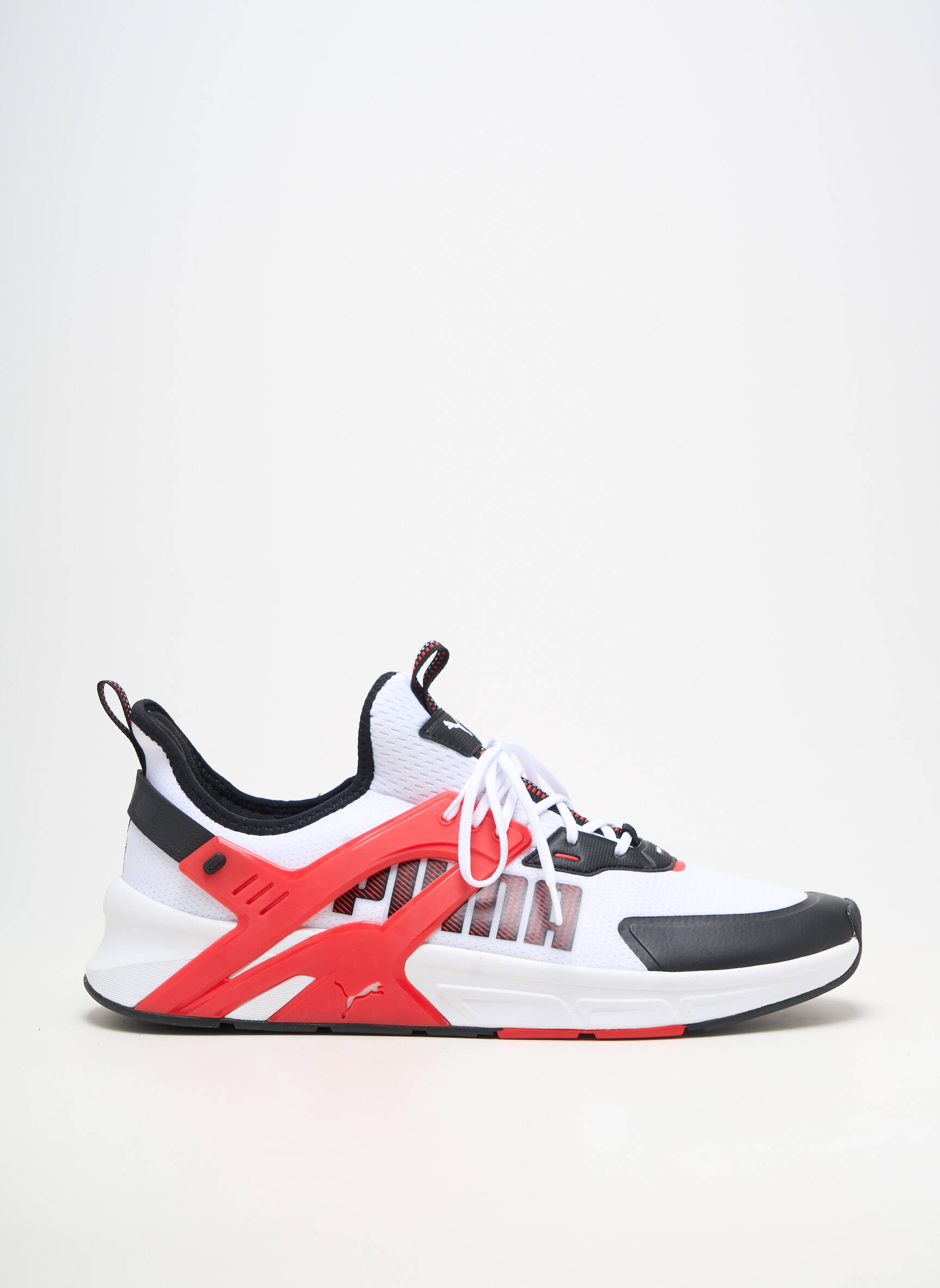 Baskets matière lisse bout rond blanc PUMA homme