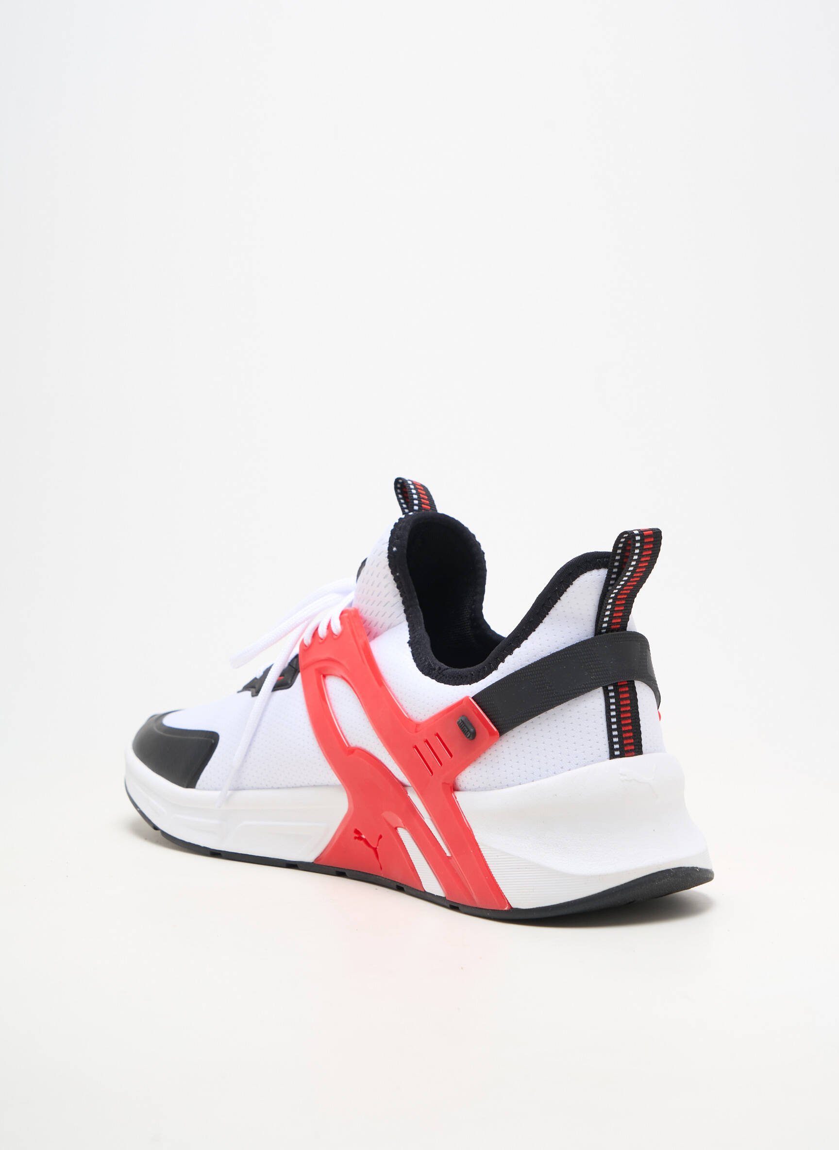 Baskets matière lisse bout rond blanc PUMA homme