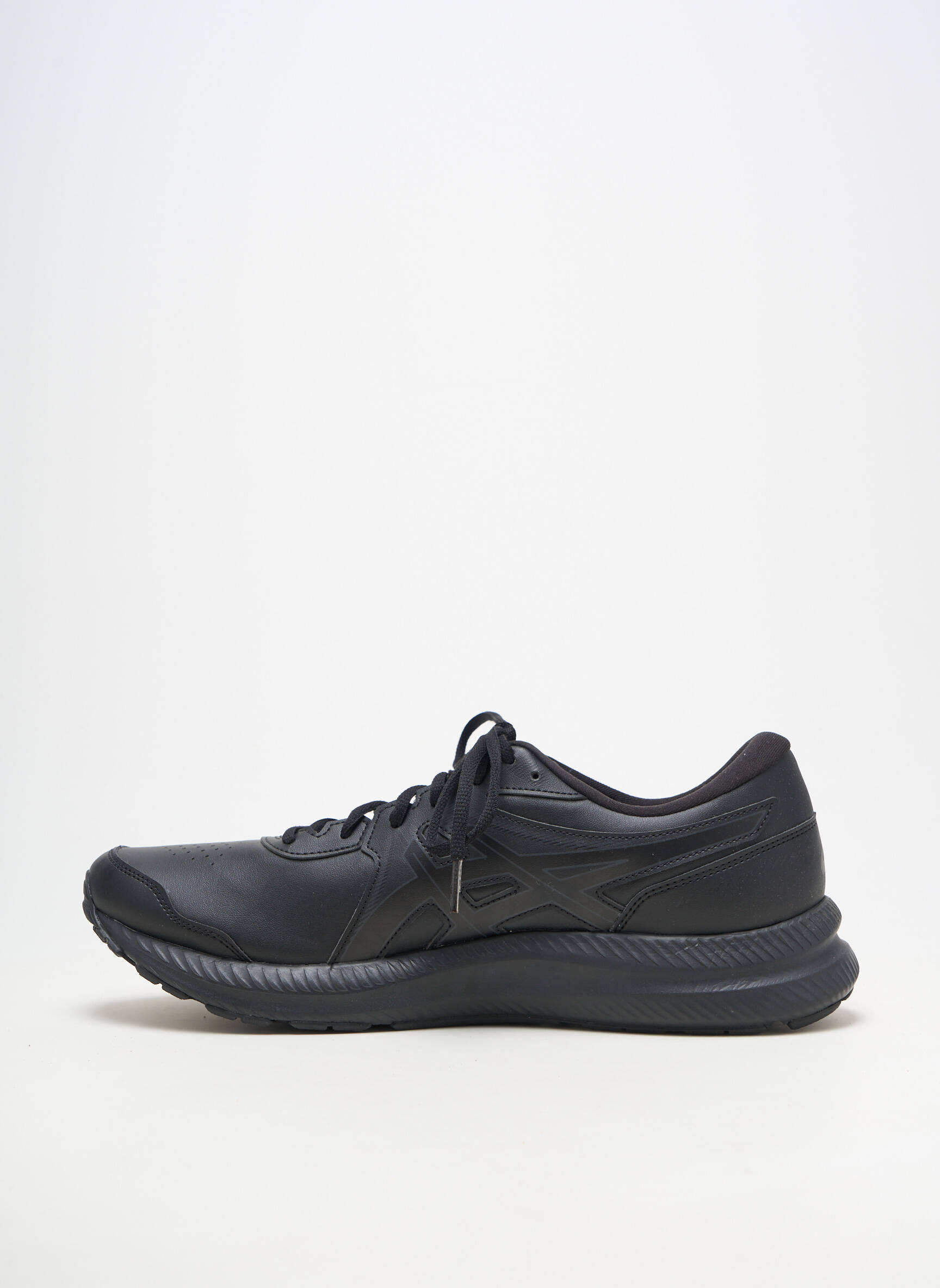 Baskets matière lisse bout rond noir ASICS homme