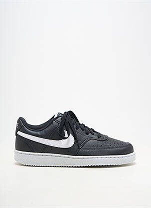 Baskets matière lisse bout rond noir NIKE homme