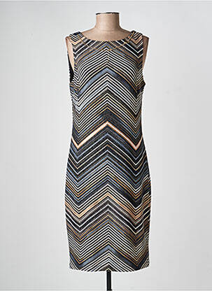 Robe mi-longue sans manche sans manche noir FRANK LYMAN femme