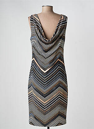 Robe mi-longue sans manche sans manche noir FRANK LYMAN femme