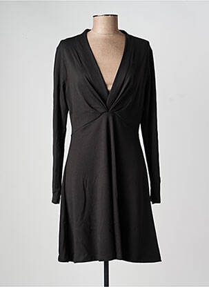 Robe mi-longue manches longues manches longues noir LA FEE MARABOUTEE femme