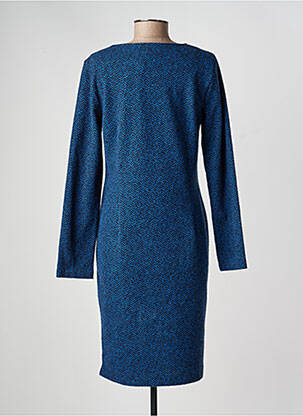 Robe mi-longue manches longues manches longues bleu LA FEE MARABOUTEE femme