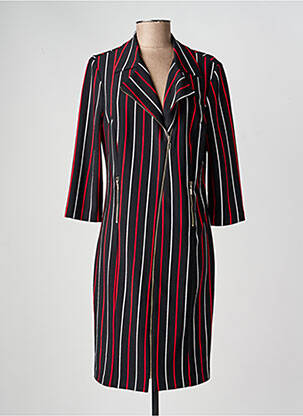 Robe mi-longue manches 3/4 manches 3/4 noir FRANK LYMAN femme