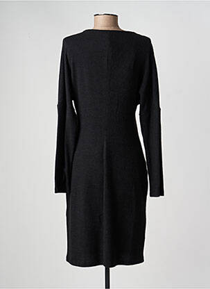 Robe mi-longue manches longues manches longues noir FRANK LYMAN femme