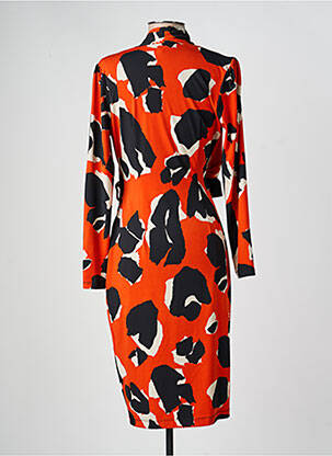 Robe mi-longue manches longues manches longues orange JOSEPH RIBKOFF femme