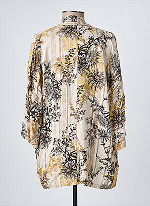 Veste kimono col v beige LAUREN VIDAL femme