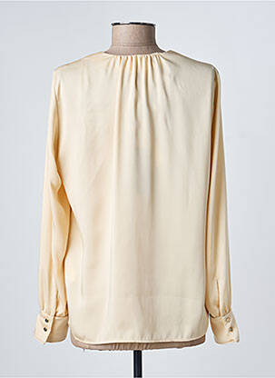Blouse poignets boutonnés avec fente manches longues beige MARC CAIN femme