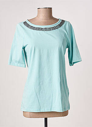 T-shirt sérigraphie avec strass manches courtes bleu BETTY BARCLAY femme