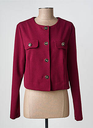 Veste chic fermeture boutonnée sur le devant rouge FRANK LYMAN femme