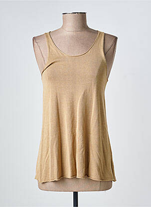 Top stretch sans manche or EVA KAYAN femme