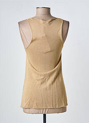 Top stretch sans manche or EVA KAYAN femme