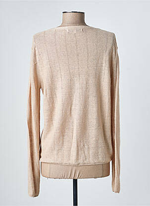 Gilet manches longues resserrée sur le bas beige ESTHEME femme