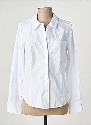 Chemisier coupe cintrée manches longues blanc EVA KAYAN femme