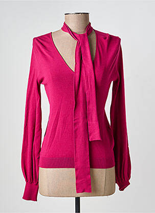 Pull col v manches longues rose PENNYBLACK femme