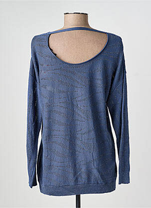 Pull col v manches longues bleu EVA KAYAN femme